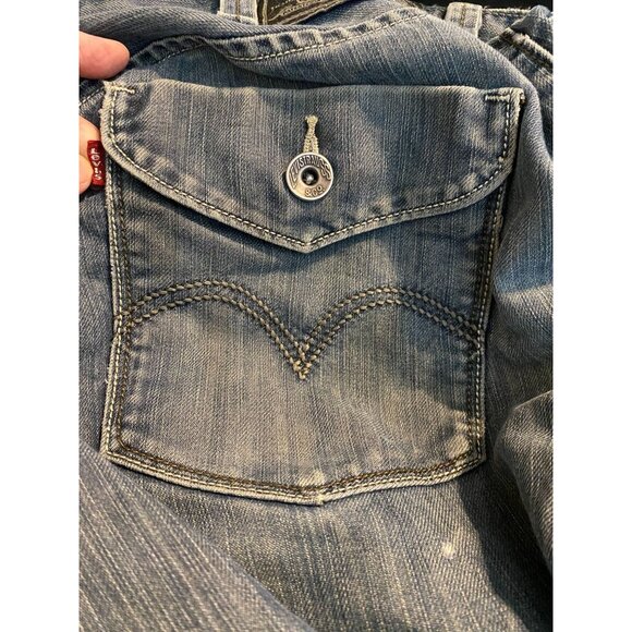 Levis 514 Slim Straight Denim Blue Jeans Mens Size 38x34 Actual 38x33 Pants - Picture 7 of 11